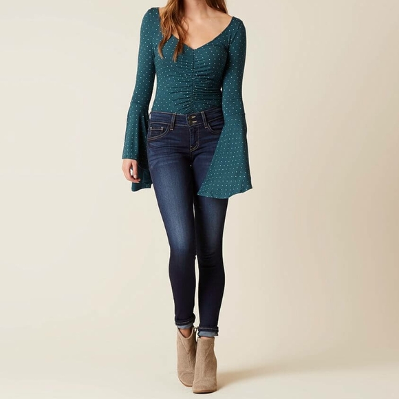 Free People long sleeve cinched top - Picture 3 of 7